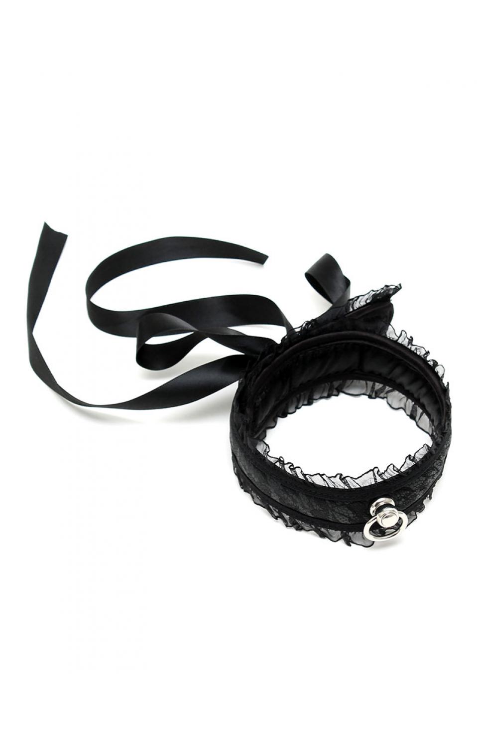 black satin lace